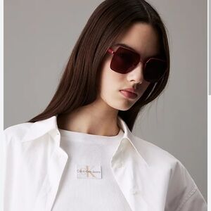 Calvin Klein Red Cherry Sunglasses with White Case